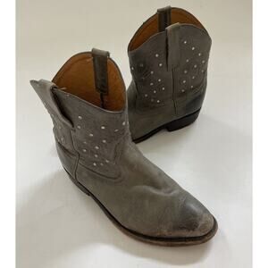 Miz Mooz Gray Ankle Boots with Studded Detail